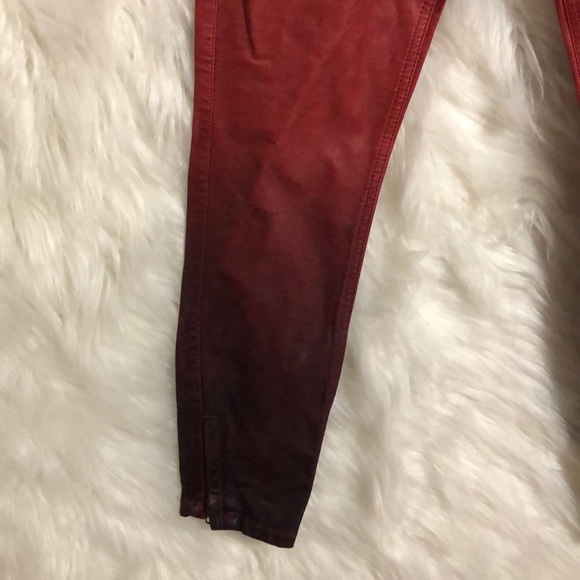 Guess red and black ombré leather jeans - Picture 2 of 5